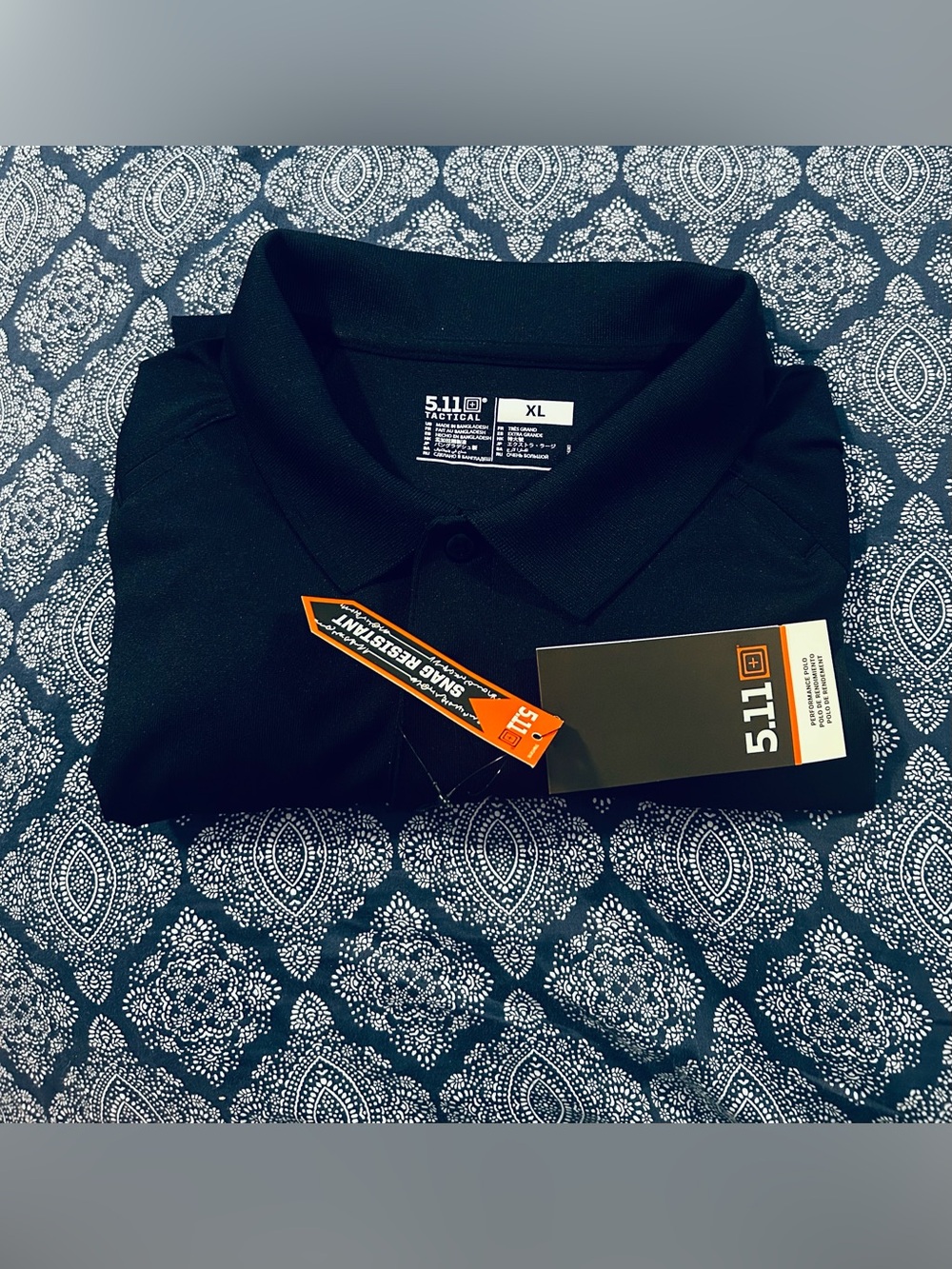 NWT Mens 5.11 Tactical Performance S/S Polo Dark Navy Sz XL - Picture 2 of 7